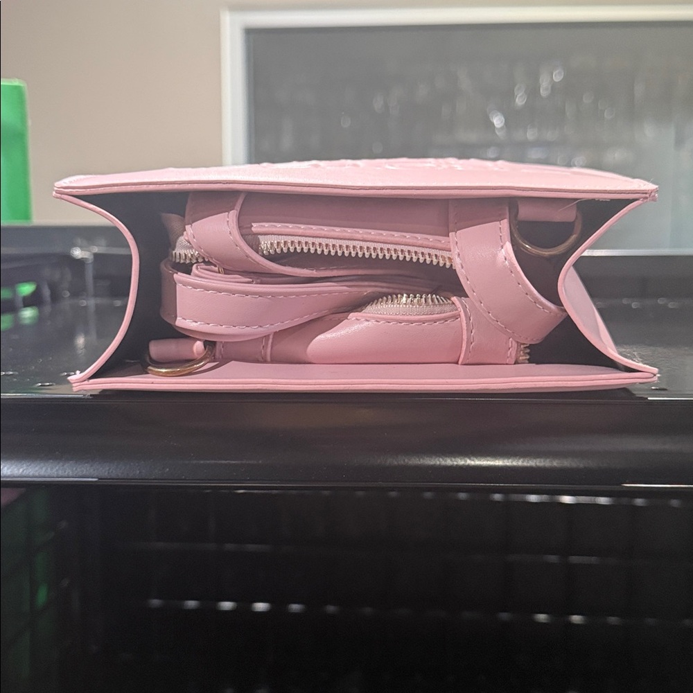Pink Embossed Statement Clutch - Picture 3 of 3